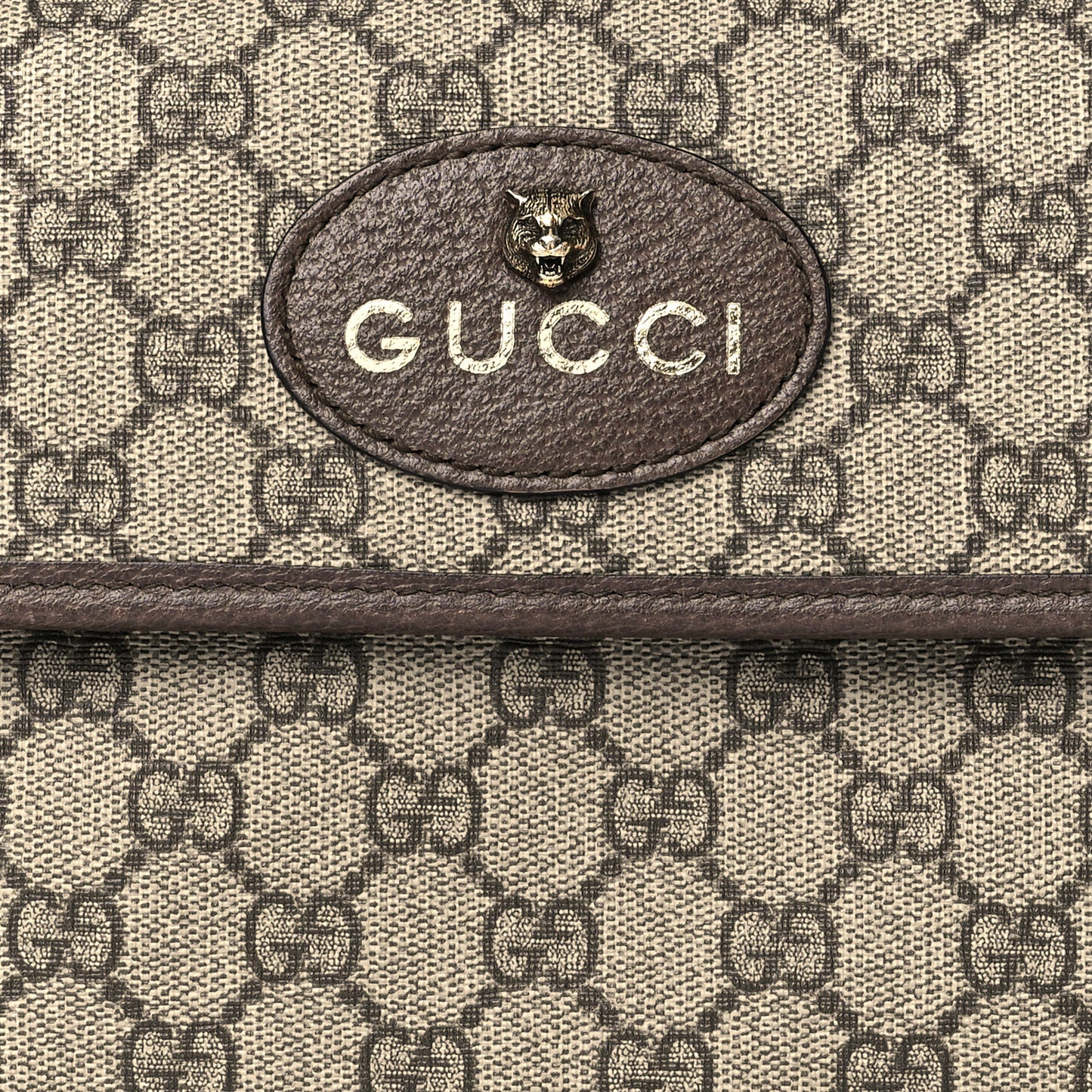 GG Supreme Monogram Neo Vintage Web Belt Bag Brown