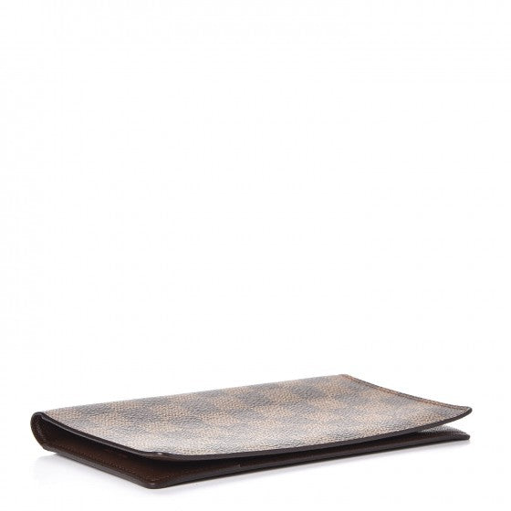 Damier Ebene Checkbook Cover Wallet