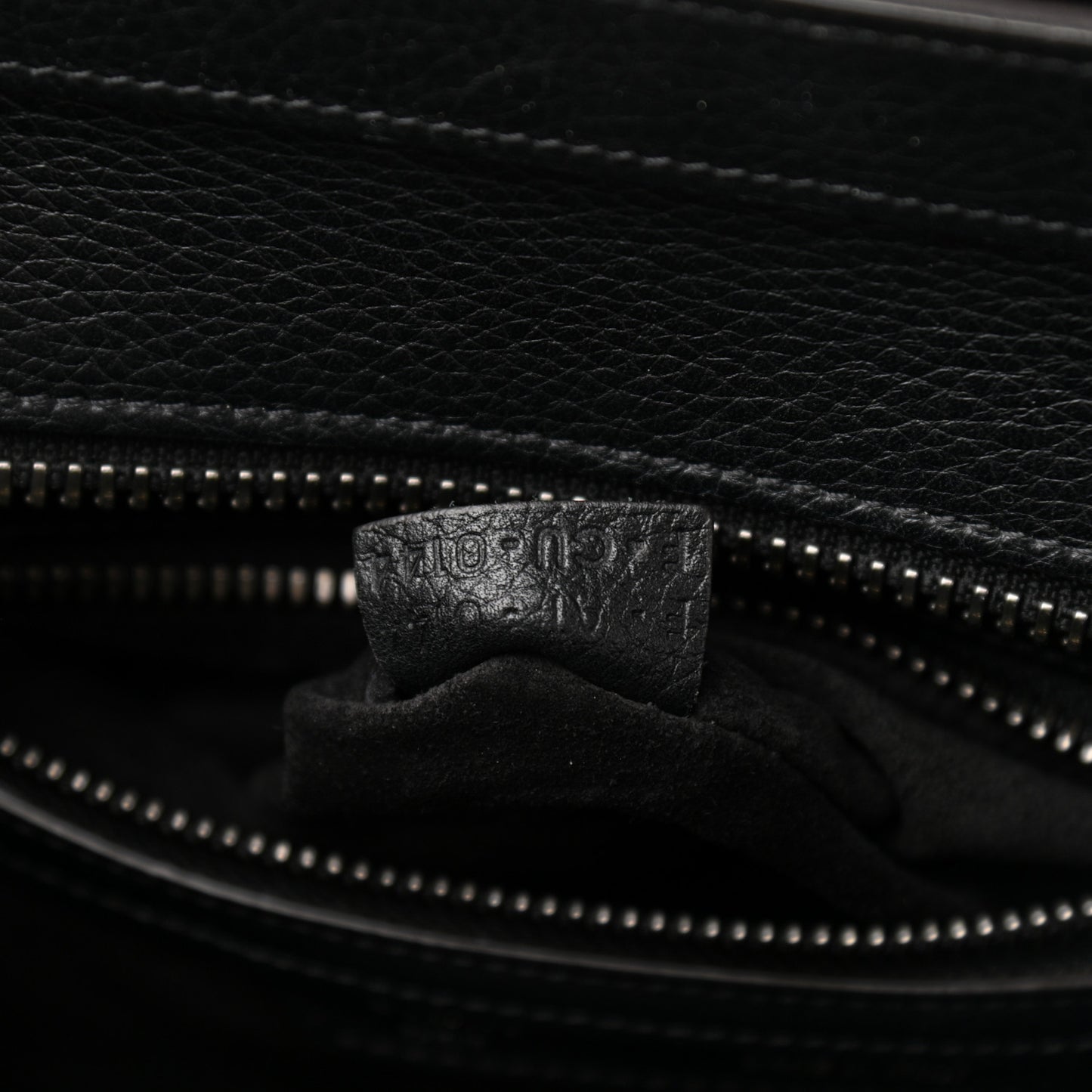 Drummed Calfskin Micro Luggage Black