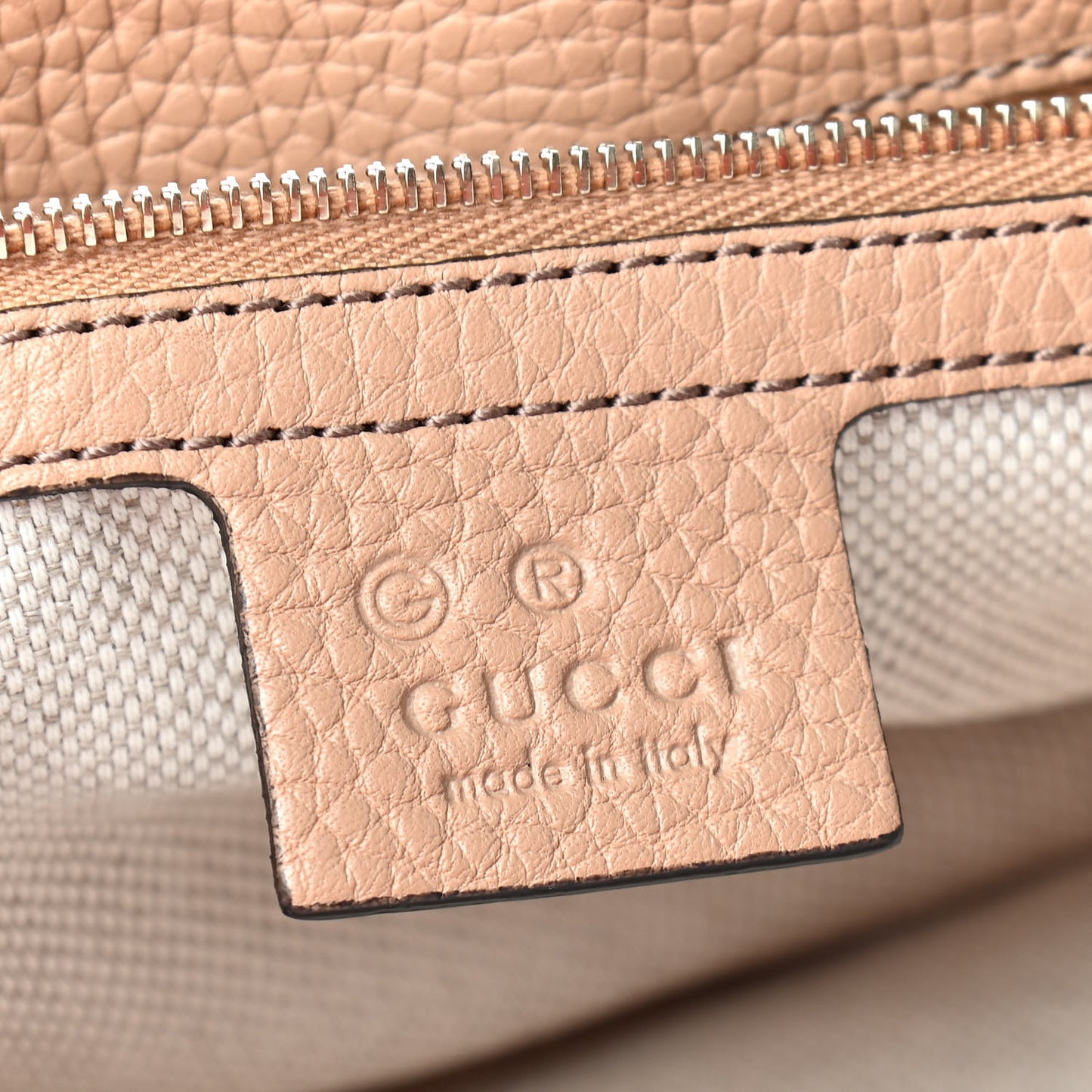 Pebbled Calfskin Medium Soho Flap Crossbody Camelia