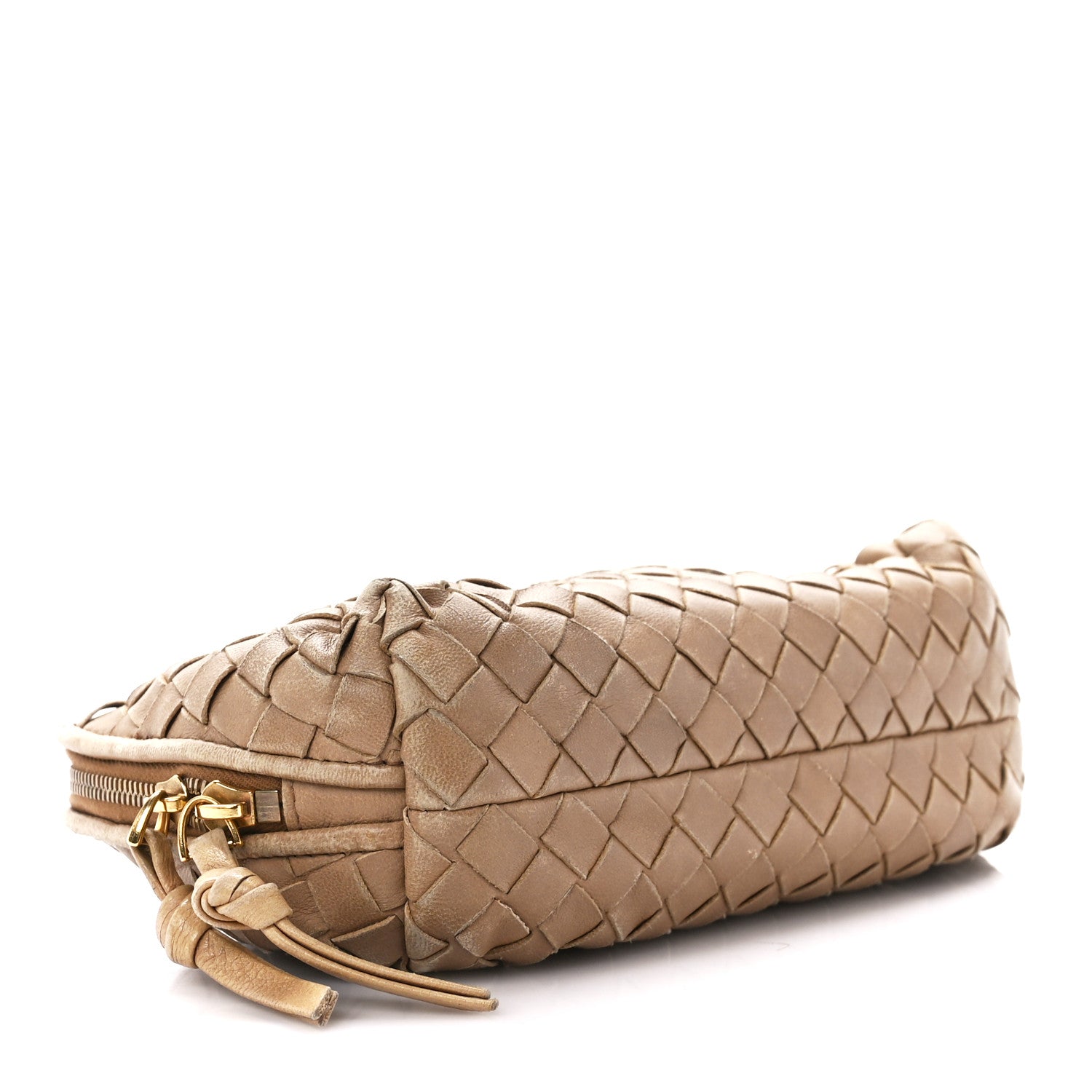 Bottega Veneta Nappa Intrecciato Small Cosmetic Pouch Camel 4 of 11