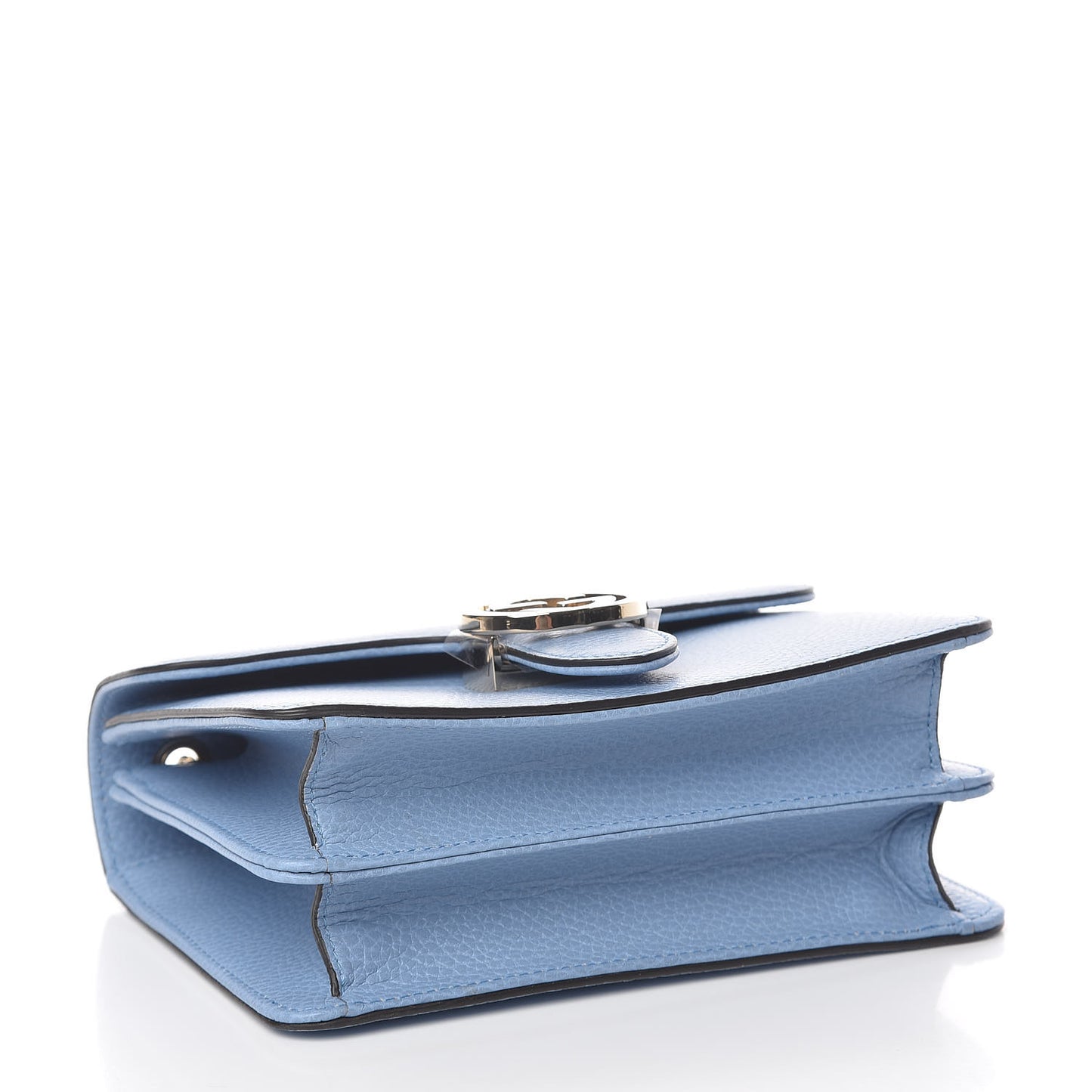 Dollar Calfskin Small Interlocking G Shoulder Bag Mineral Blue