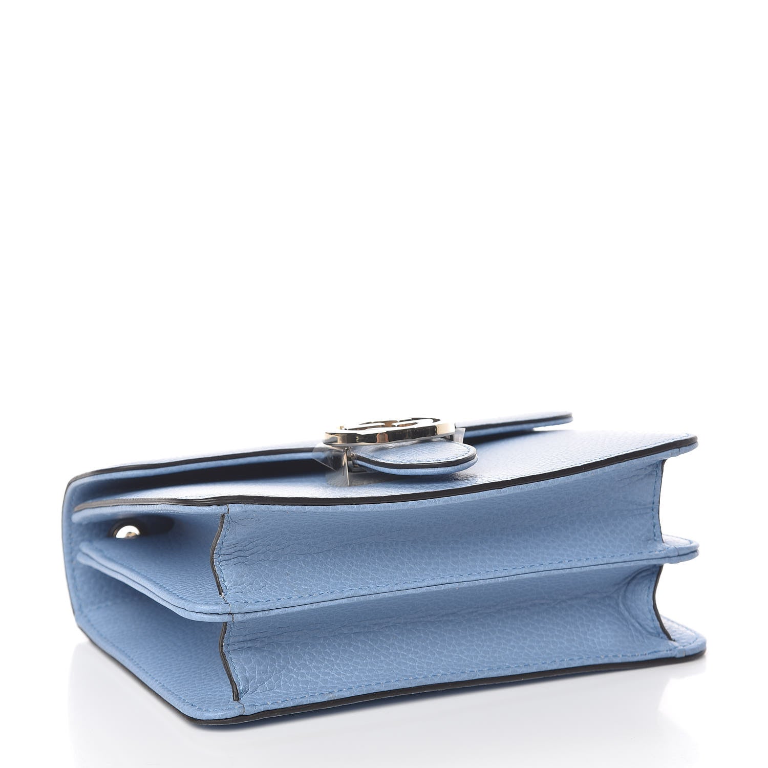 Gucci Dollar Calfskin Small Interlocking G Shoulder Bag Mineral Blue 4 of 11