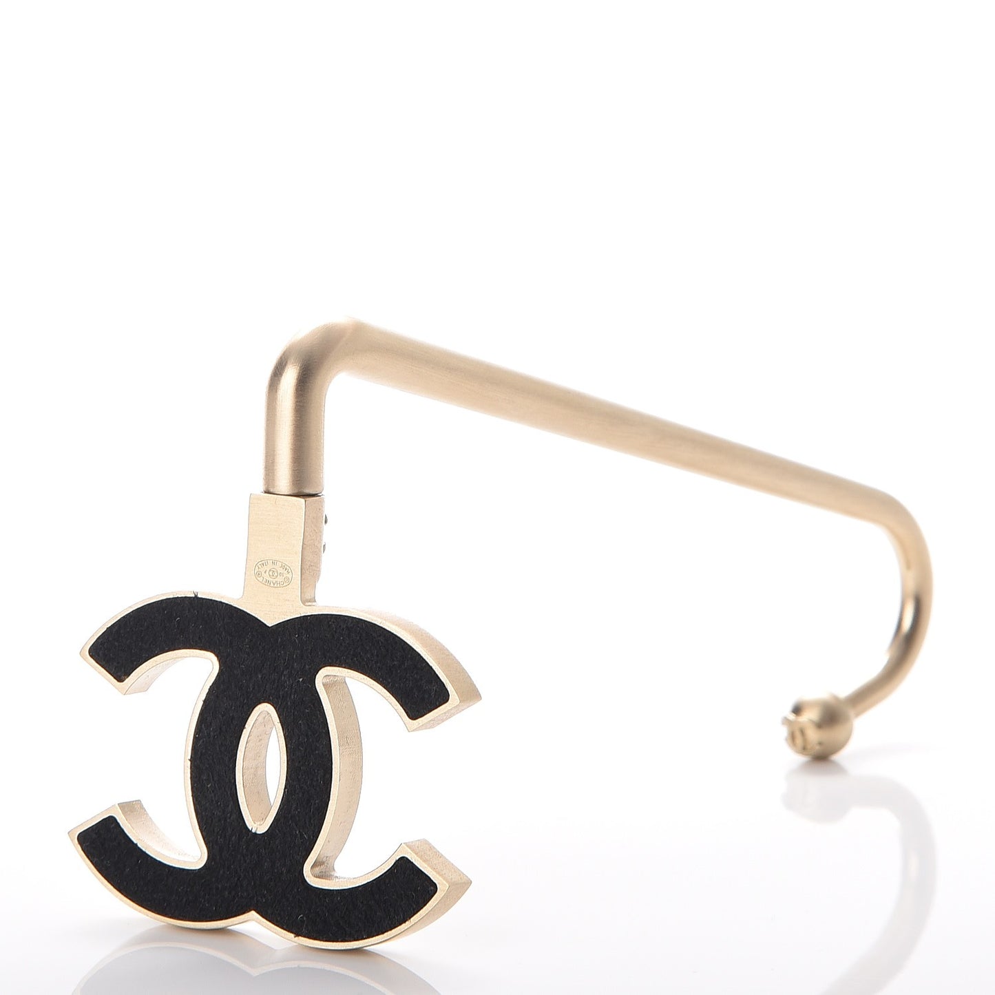 Baguette Crystal CC Purse Hook Gold