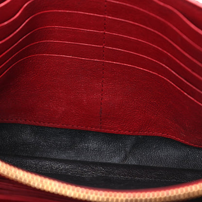 Saint Laurent Lambskin Diamond Quilted Becky Chain Wallet Rouge Eros 11 of 11