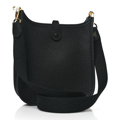 Hermes Taurillon Clemence Evelyne TPM Black 3 of 11