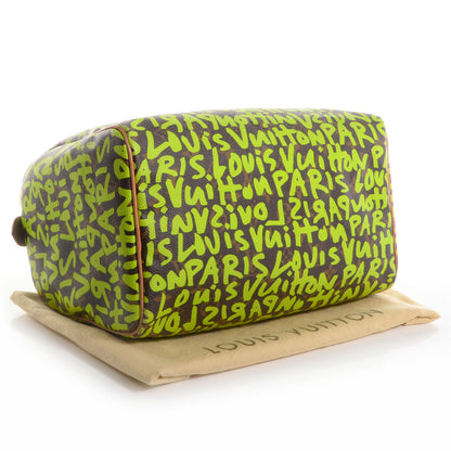 Louis Vuitton Monogram Graffiti Speedy 30 Green 4 of 7