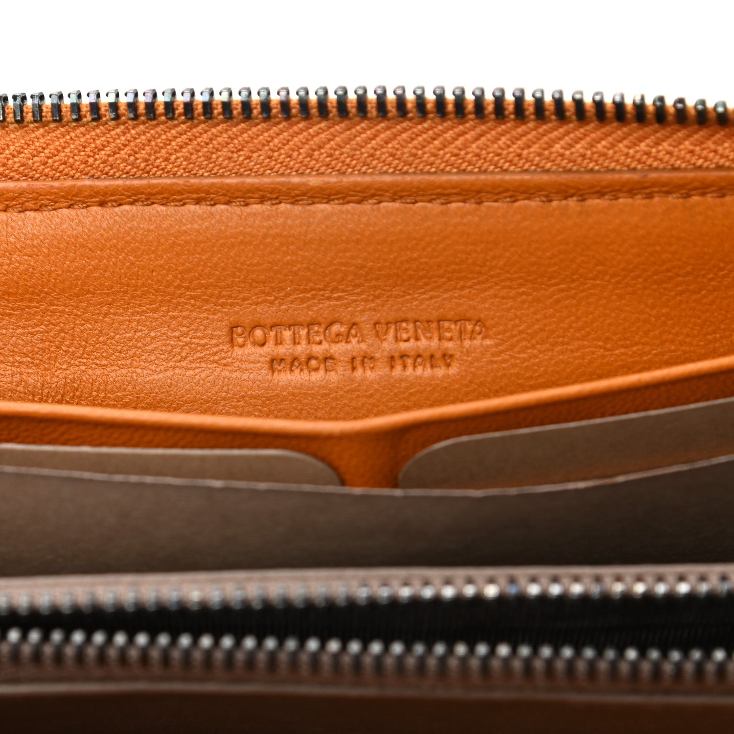 Bottega Veneta Nappa Intrecciato Half Zip Around Wallet Topaz 6 of 7