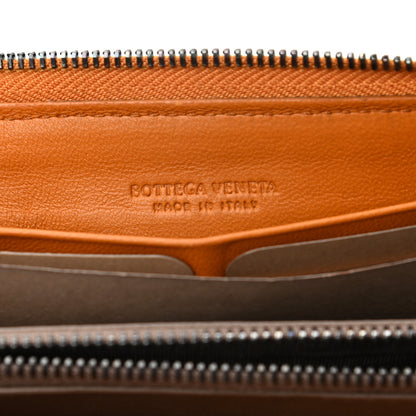 Bottega Veneta Nappa Intrecciato Half Zip Around Wallet Topaz 6 of 7