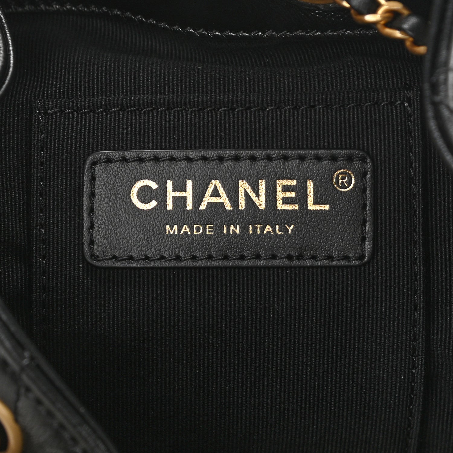 Chanel Calfskin Quilted CC Chain Bucket Backpack Black 6 of 11