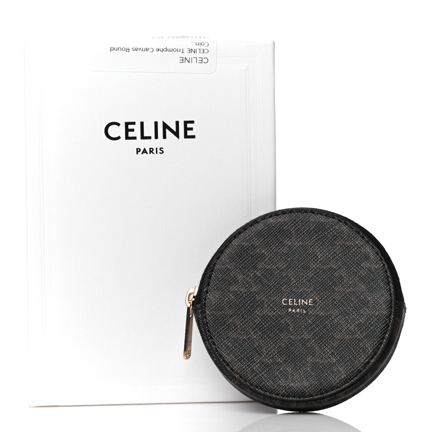 Triomphe Canvas Round Zip Coin Purse