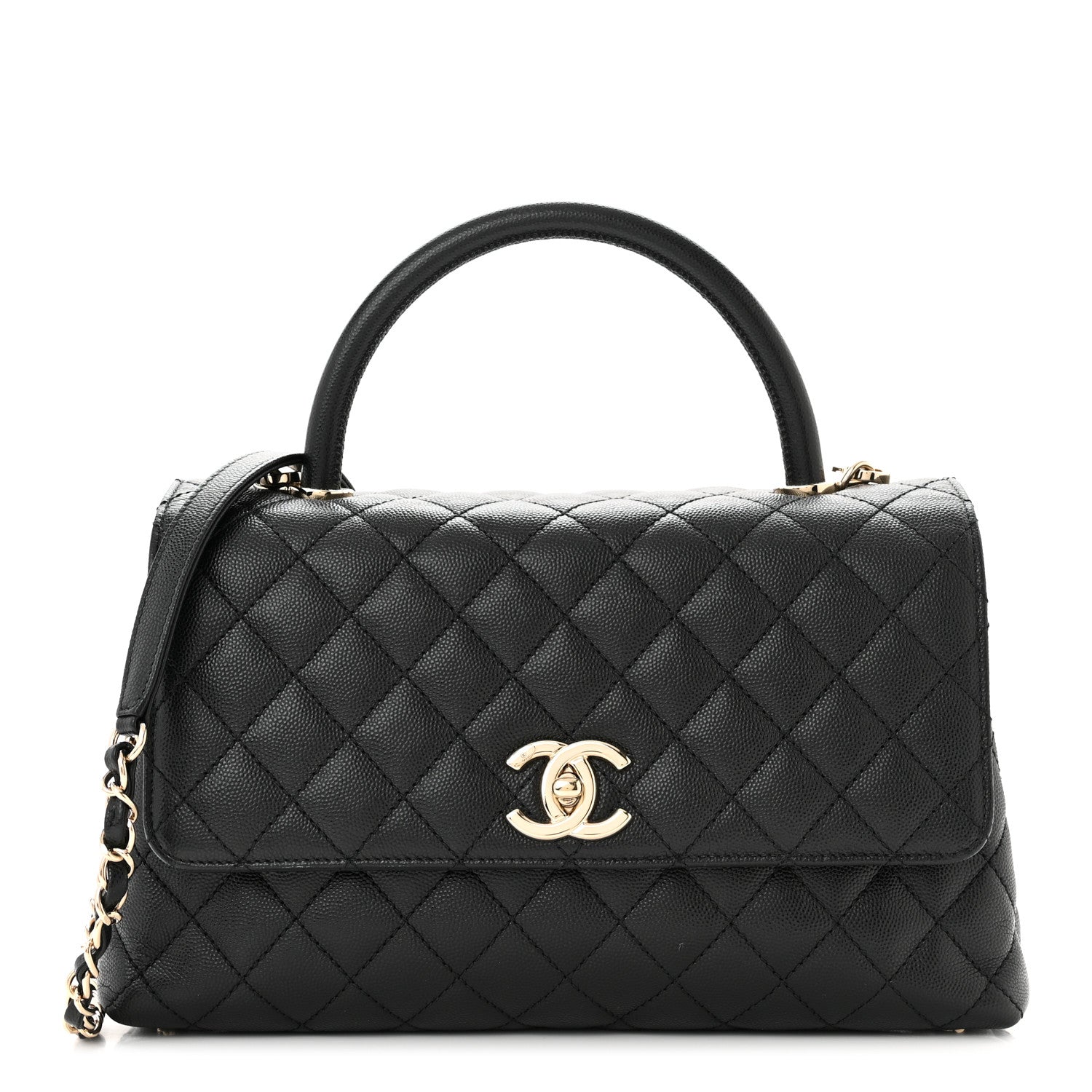 Chanel Caviar Quilted Small Coco Handle Flap Black 1 of 11