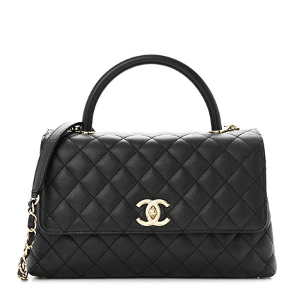 Chanel Caviar Quilted Small Coco Handle Flap Black 1 of 11