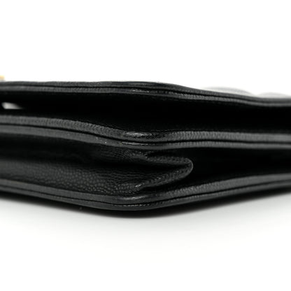 Chanel Caviar Quilted Boy Wallet On Chain WOC Black 11 of 12