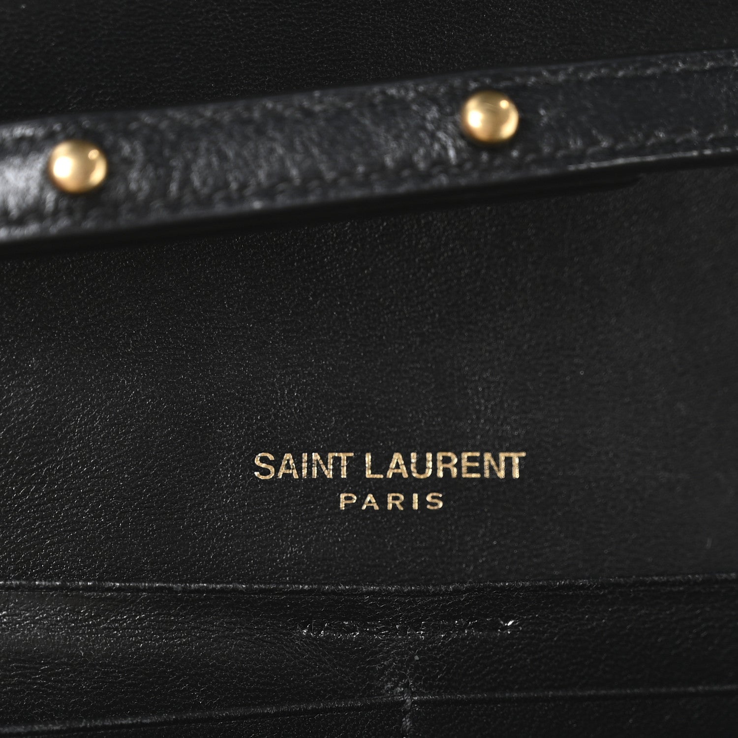 Saint Laurent Smooth Calfskin Tri-Metal Cassandre Wallet On Chain WOC Black 6 of 12