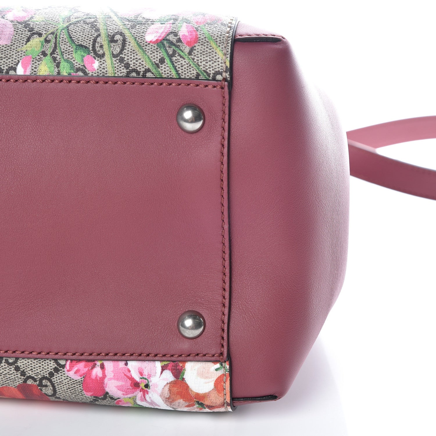 Gucci Soft GG Supreme Monogram Blooms Top Handle Bag Beige Multicolor Dry Rose 7 of 10