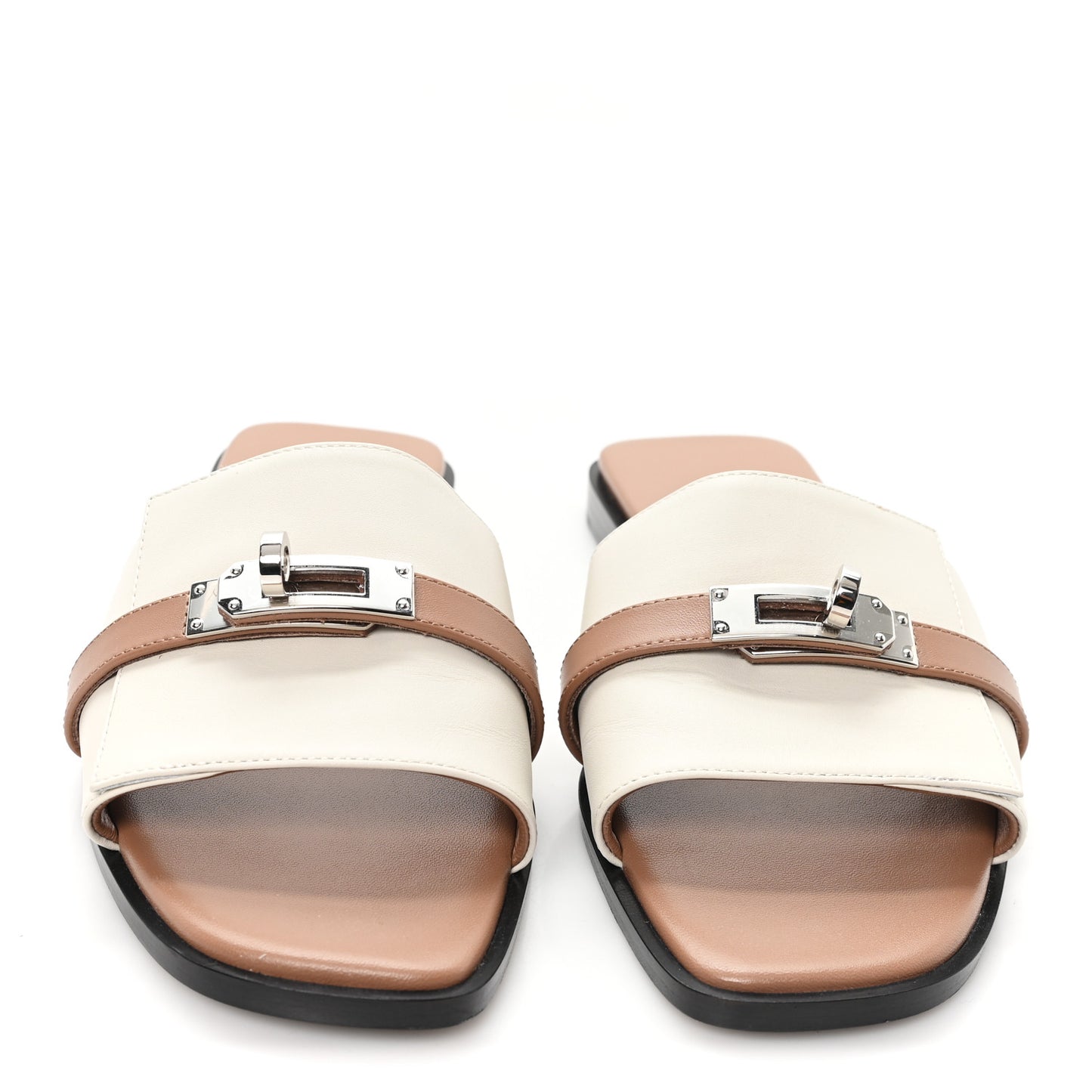 Calfskin Giulia Sandals 37 Beige Glaise