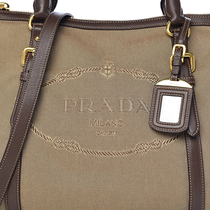 Prada Jacquard Logo Tote Corda Bruciato 10 of 10