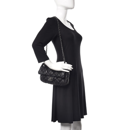 Chanel Calfskin Small Bubble Quilt Flap Bag Black 2 of 9