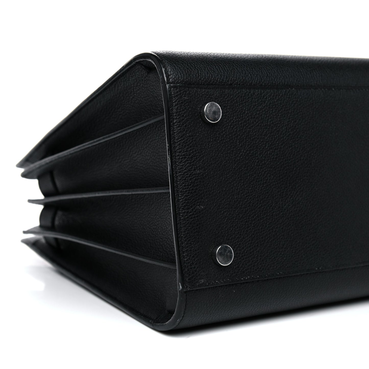 Grained Calfskin Small Sac De Jour Black