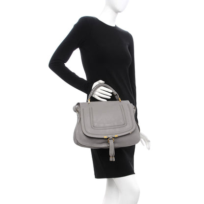 Chloe Calfskin Medium Marcie Top Handle Bag Cashmere Grey 3 of 13