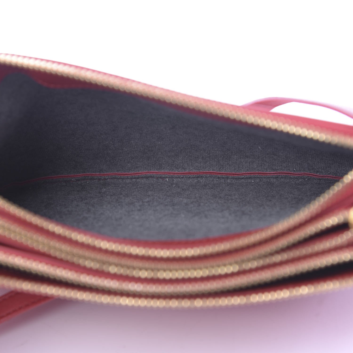 Celine Lambskin Small Trio Crossbody Bag Red 5 of 13