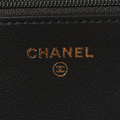 Chanel Lambskin Quilted Chanel 19 Wallet On Chain WOC Black 6 of 12