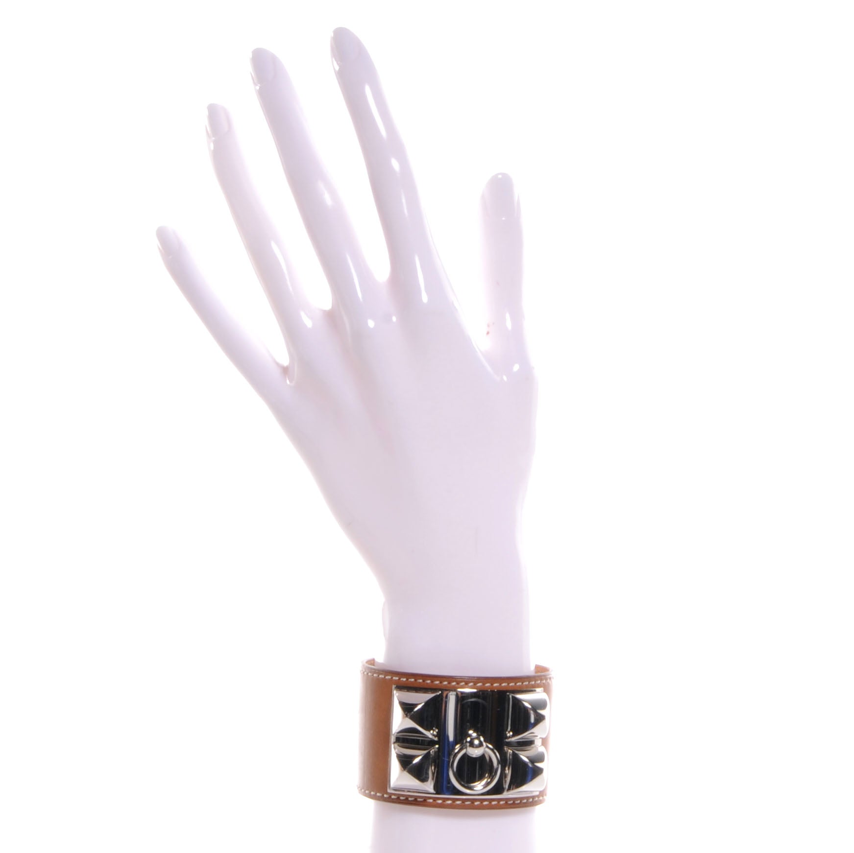 Hermes Barenia Collier de Chien CDC Bracelet Fauve Small 2 of 7