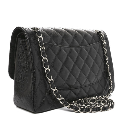 Chanel Caviar Quilted Jumbo Double Flap Black 3 of 11