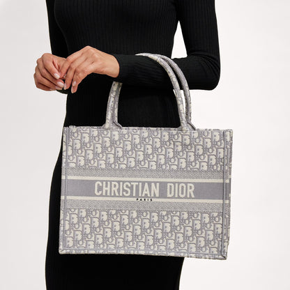 Christian Dior Oblique Medium Book Tote Grey 2 of 11