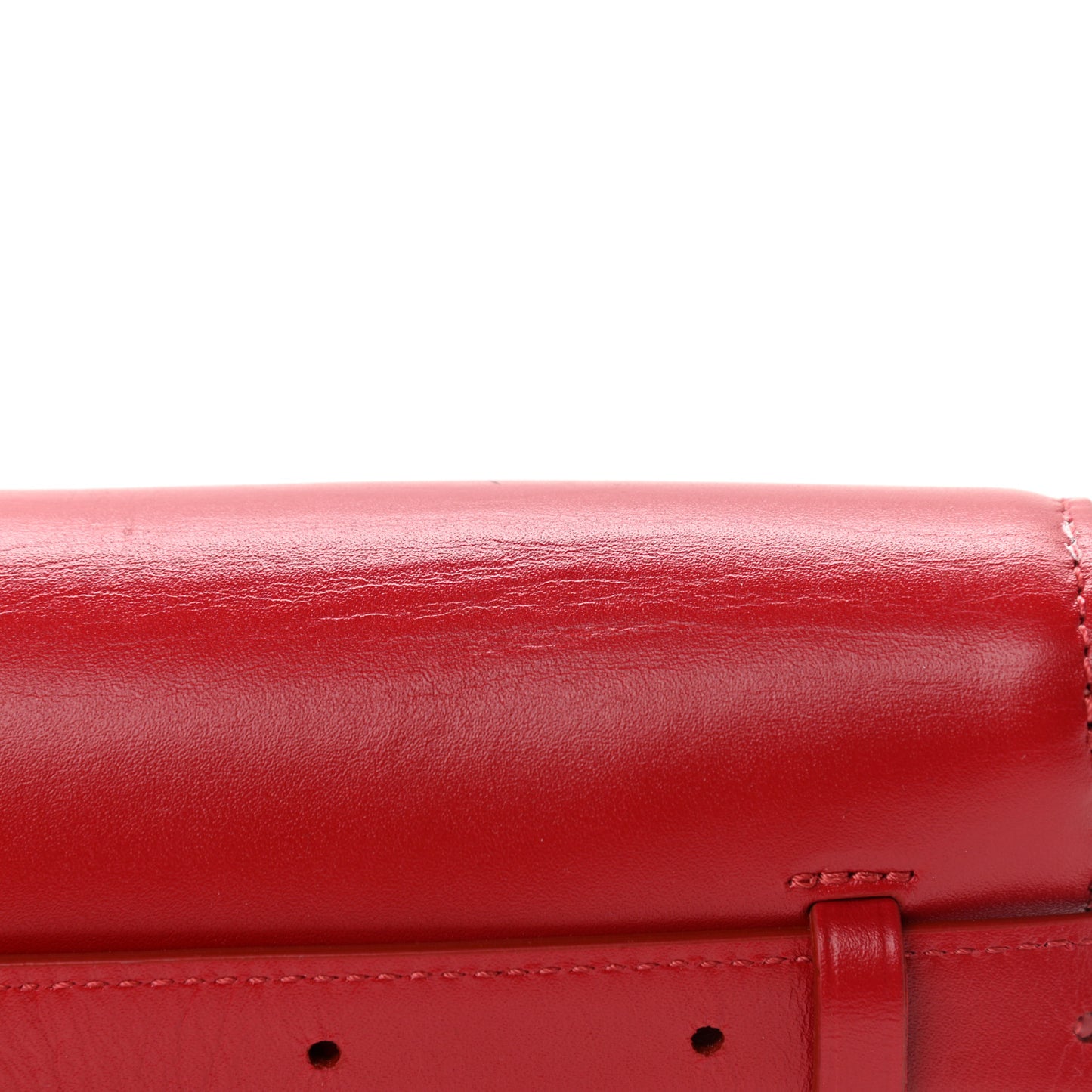 Smooth Calfskin Tassel Belt Bag Red