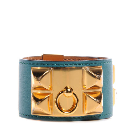 Hermes Swift Collier de Chien CDC Bracelet Small Malachite 1 of 7