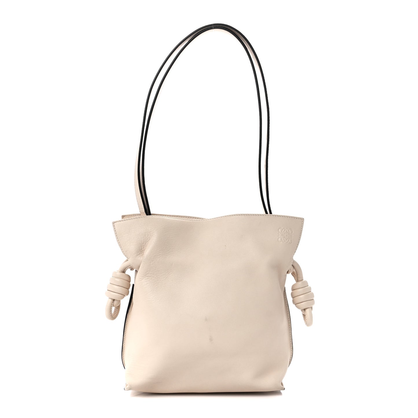 Calfskin Small Flamenco Knot Bag Ivory