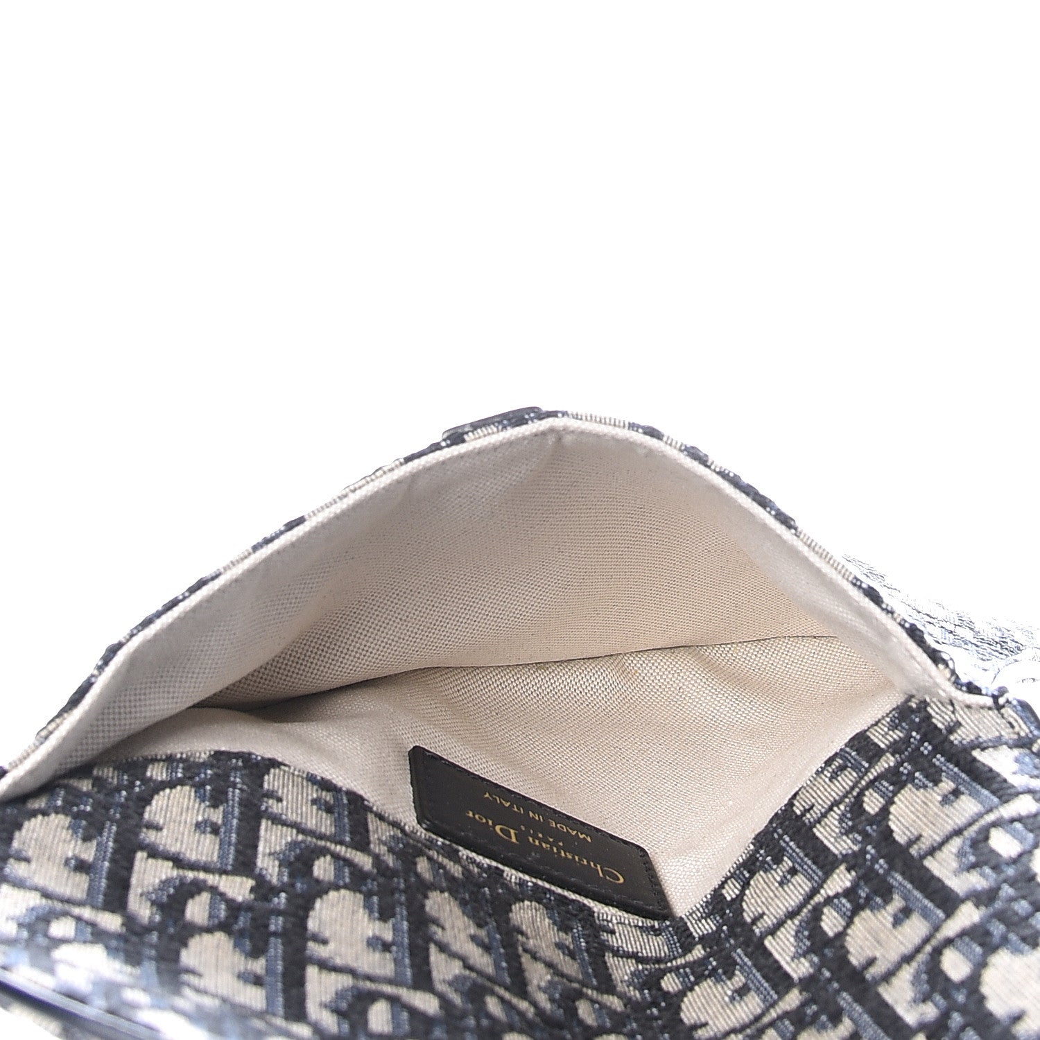 Christian Dior Oblique Saddle Belt Bag Blue 4 of 10