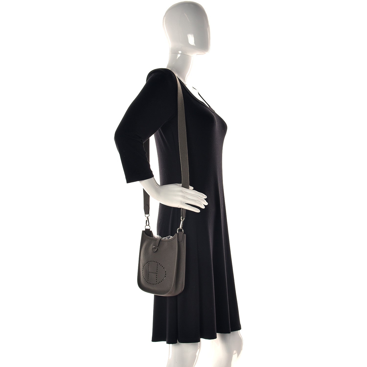 Hermes Taurillon Clemence Evelyne TPM Etain 3 of 10