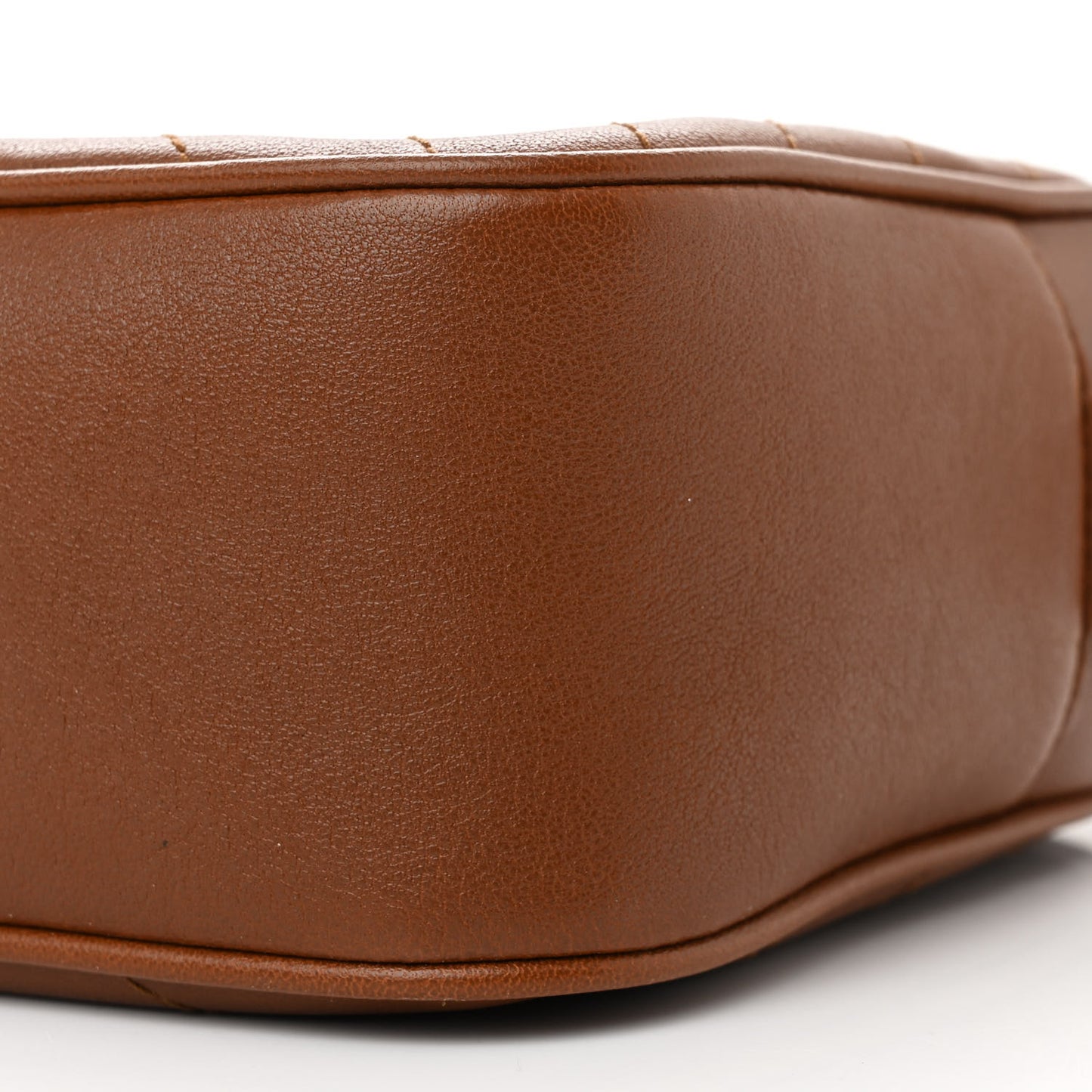 Sakai Be Green Calfskin Diagonal Stitched Small Blondie Shoulder Bag Cuir