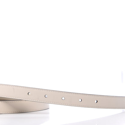 Gucci Calfskin Double G 20mm Belt 95 38 Mystic White 2 of 7