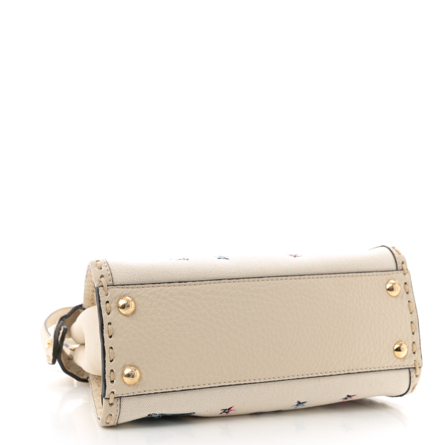 Fendi Canvas Cuoio Romano Selleria Astrology Mini Peekaboo Iconic Satchel Camelia 4 of 14