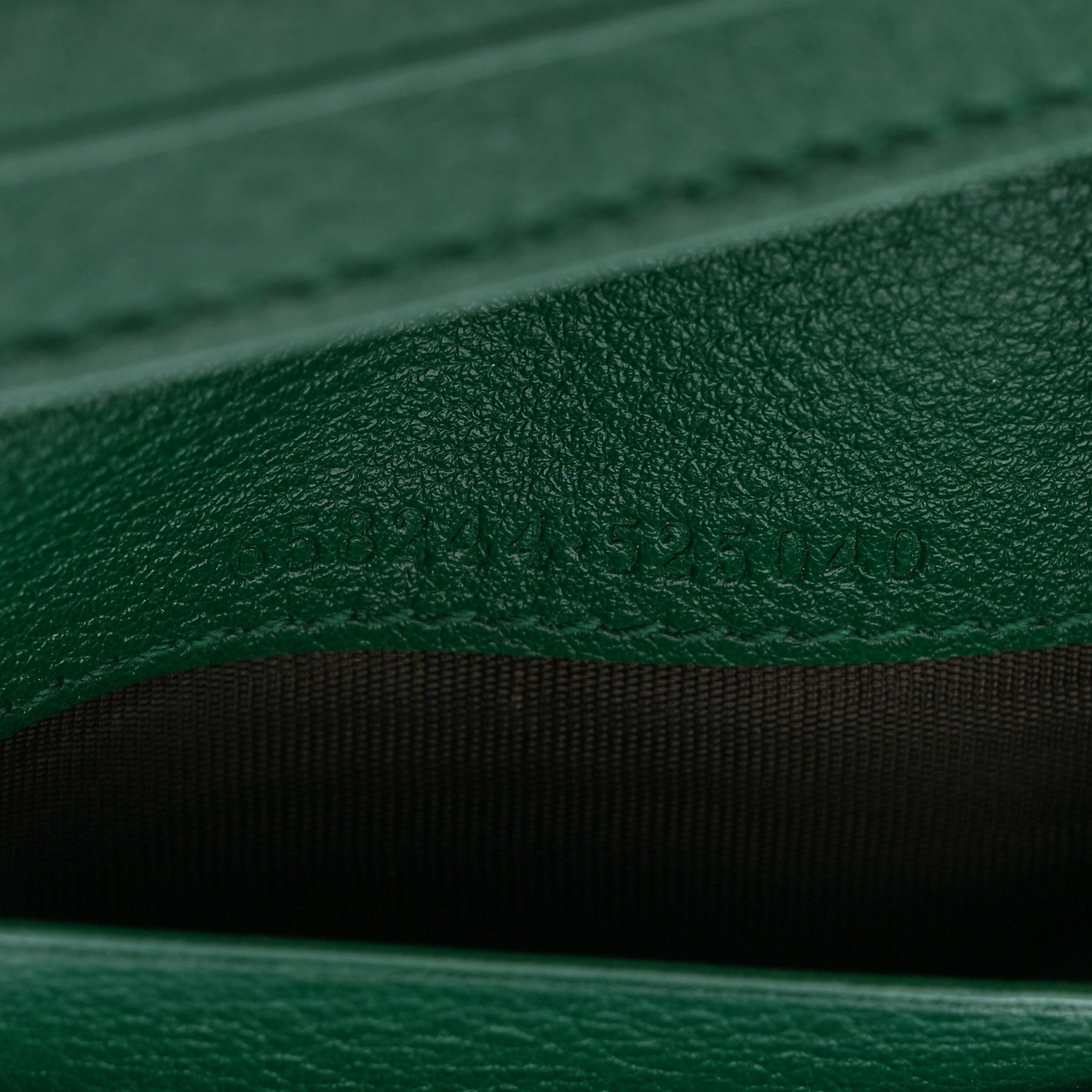 Gucci Wonka Grain Calfskin Diana Card Case Wallet Emerald 7 of 10