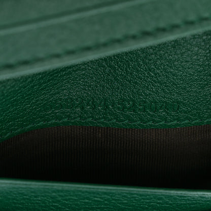 Gucci Wonka Grain Calfskin Diana Card Case Wallet Emerald 7 of 10