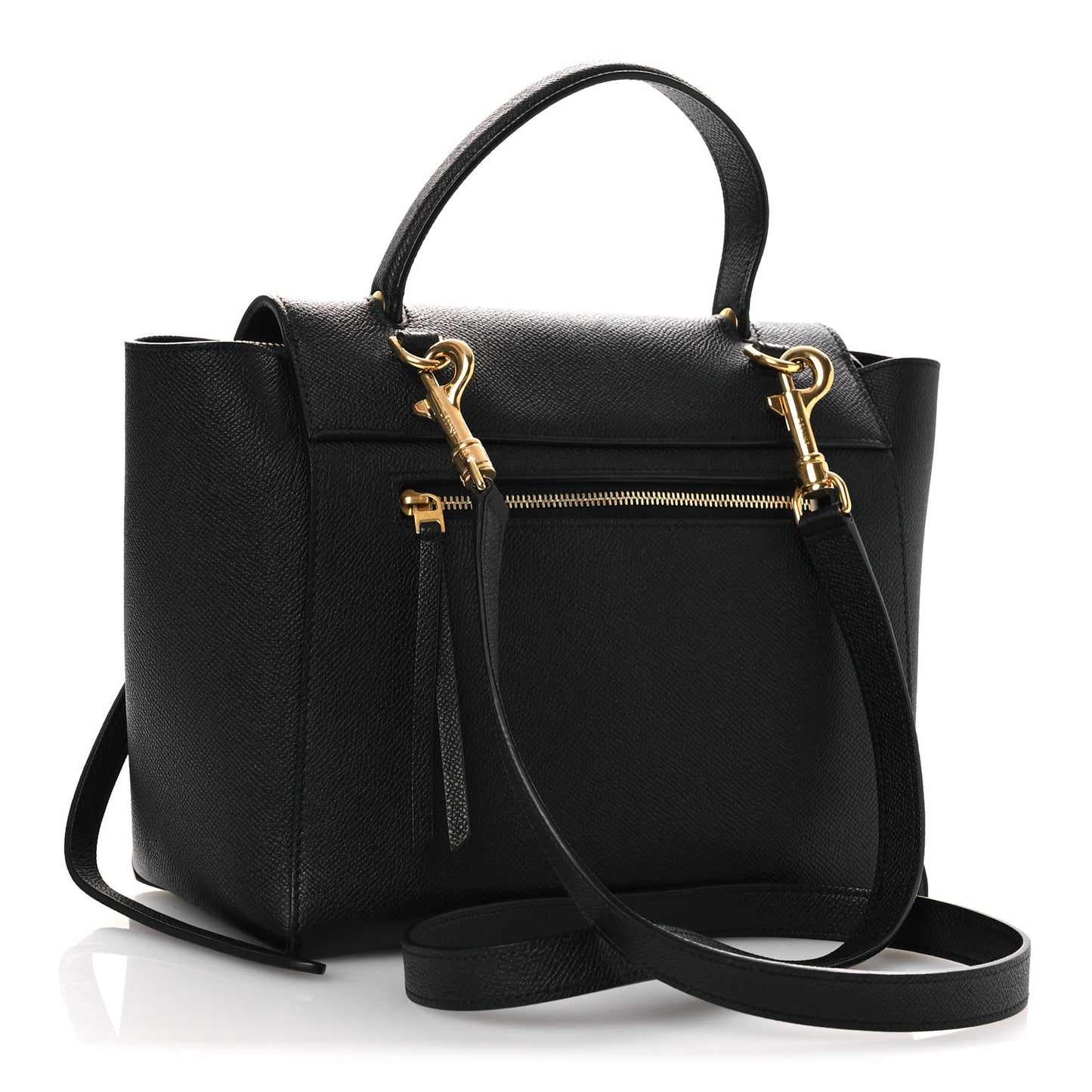 Grained Calfskin Micro Belt Bag Black