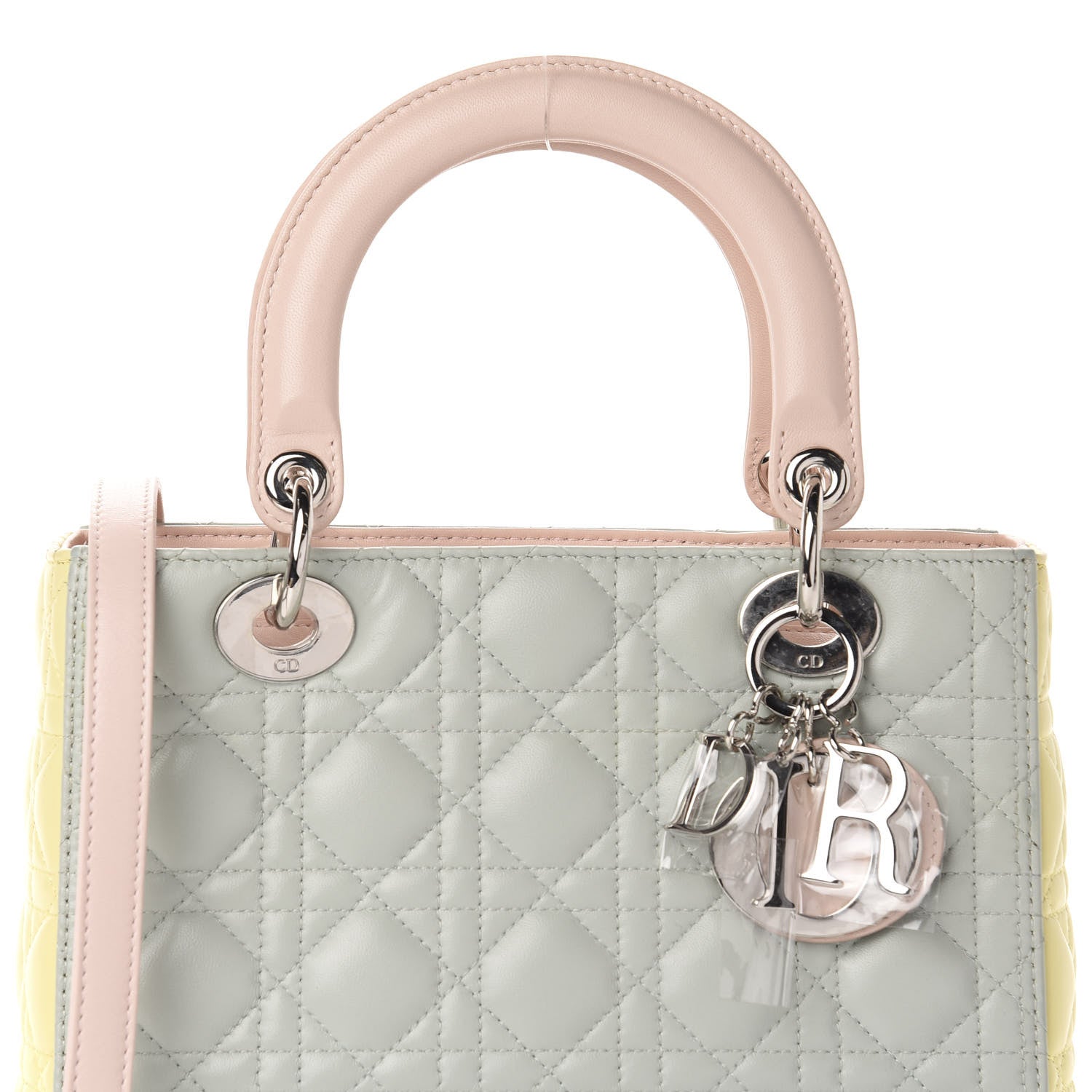 Christian Dior Lambskin Cannage Medium Tri-Color Lady Dior Multicolor 9 of 9