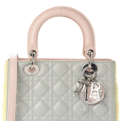Christian Dior Lambskin Cannage Medium Tri-Color Lady Dior Multicolor 9 of 9