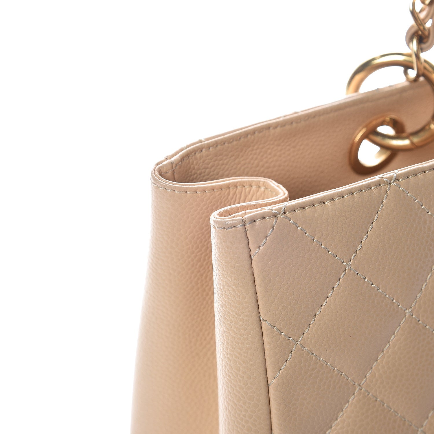 Chanel Caviar Quilted Grand Shopping Tote GST Beige Clair 16 of 21