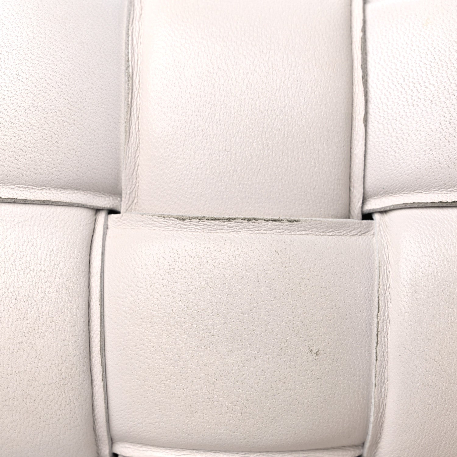 Bottega Veneta Lambskin Maxi Intreccio Padded Chain Cassette Crossbody Bag White 12 of 13