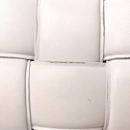 Bottega Veneta Lambskin Maxi Intreccio Padded Chain Cassette Crossbody Bag White 12 of 13