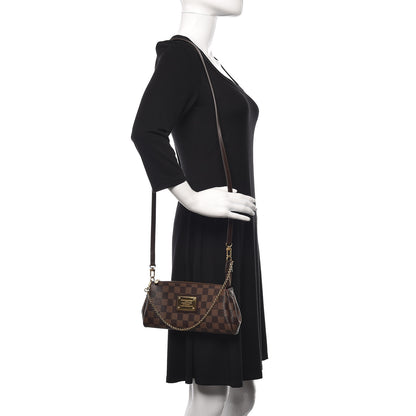 Louis Vuitton Damier Ebene Eva Clutch 2 of 10