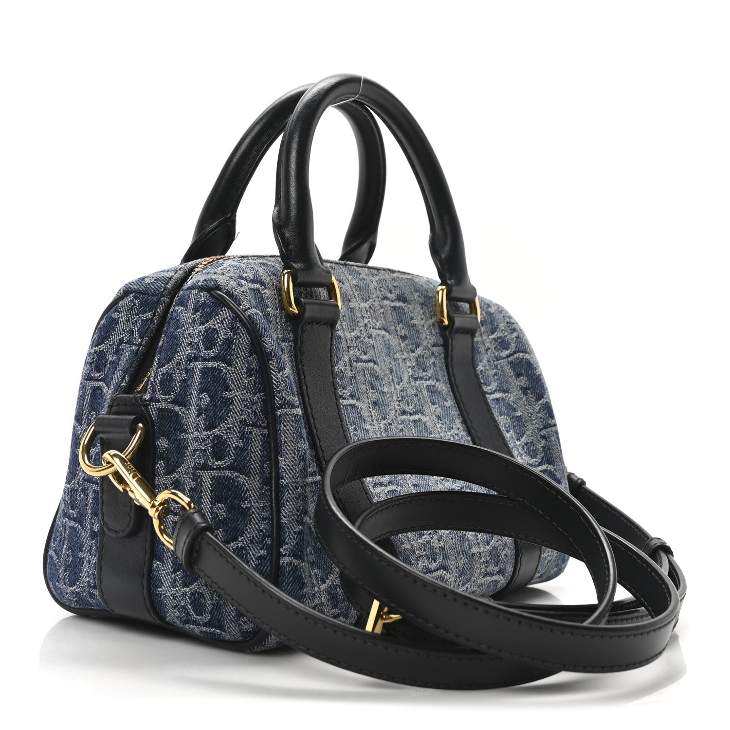 Christian Dior Denim Oblique Groove 20 Bag Blue 3 of 11