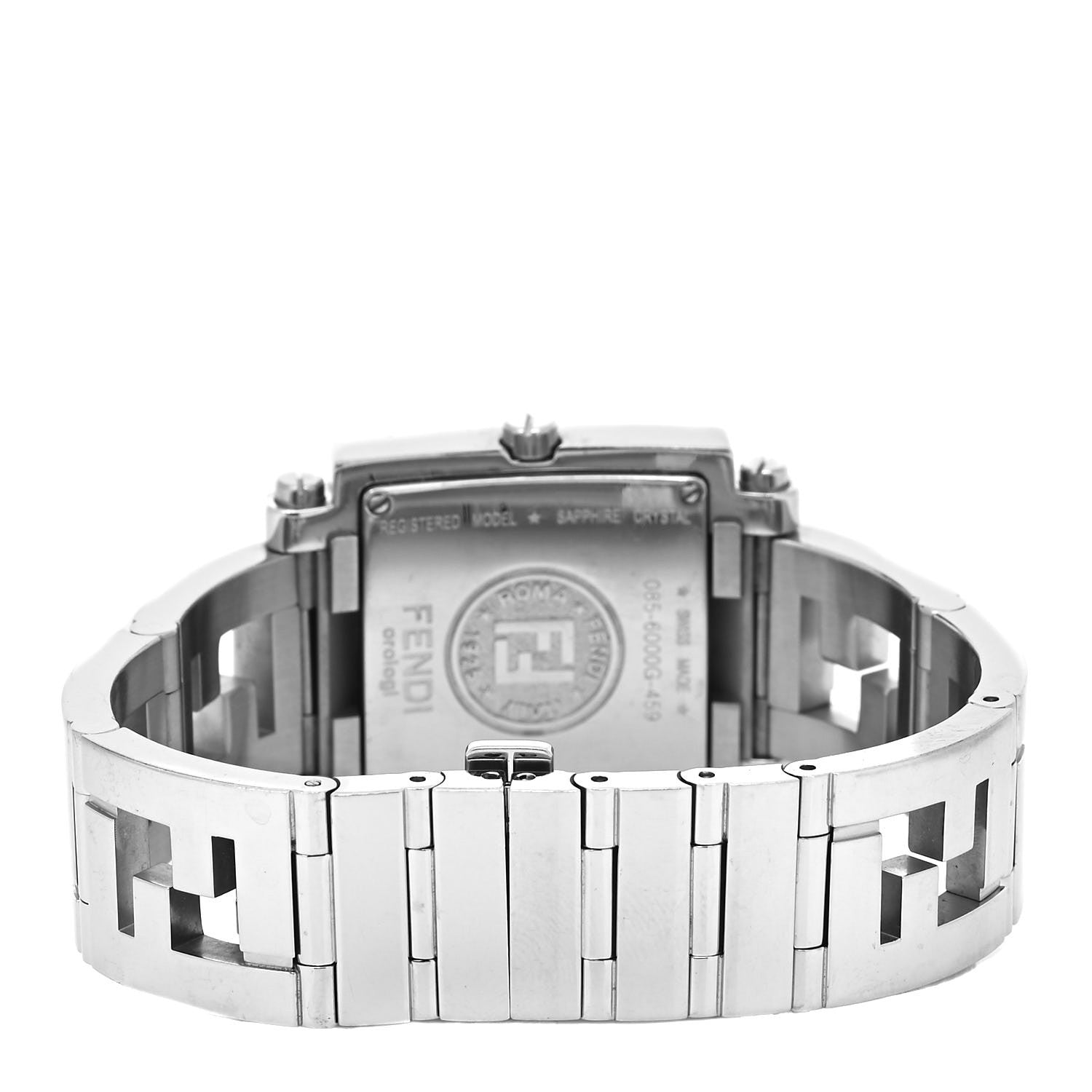 Fendi Stainless Steel 30mm Quadro Quartz Watch 3 of 4