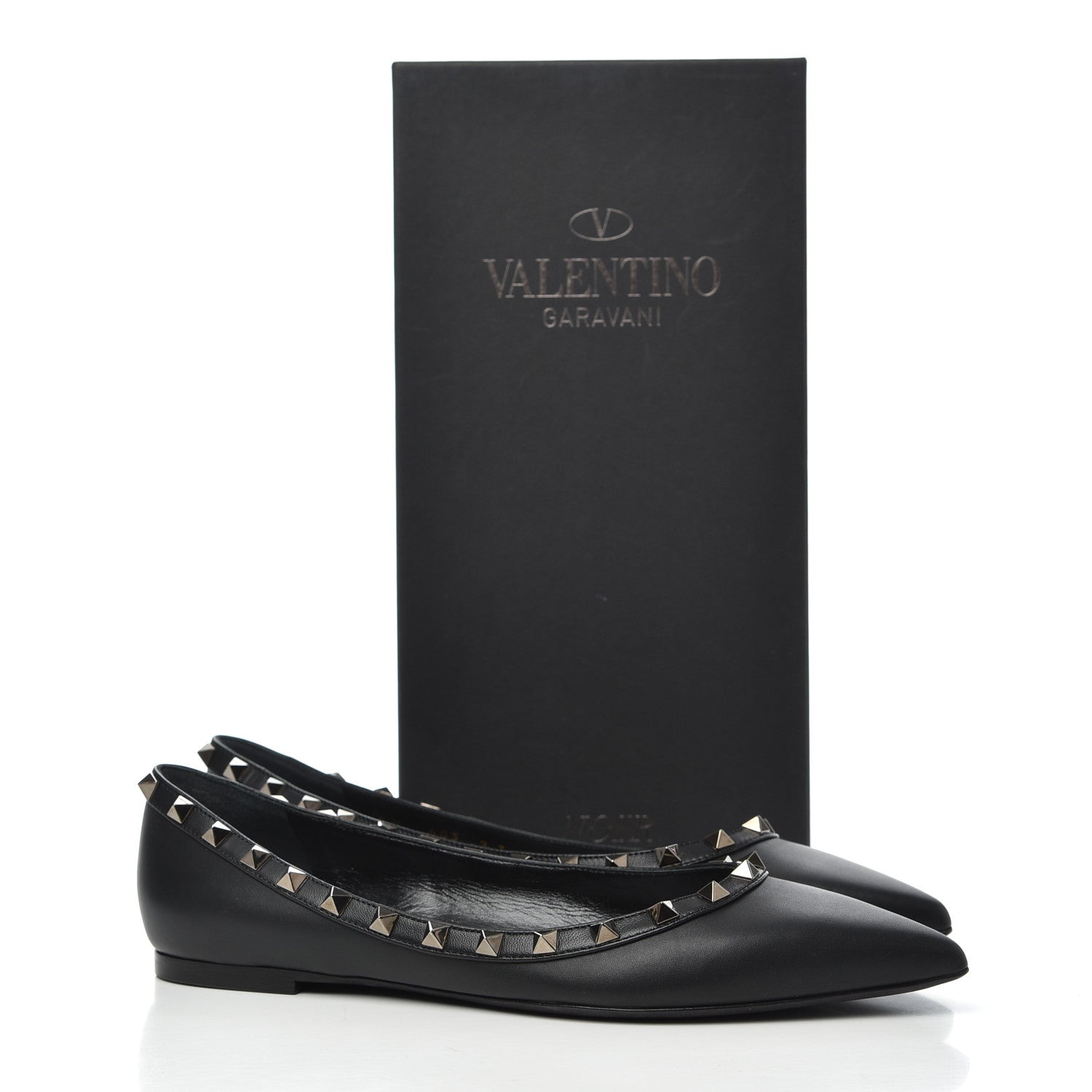 Valentino Garavani Nappa Rockstud Ballerina Flats 39.5 Black 15 of 15